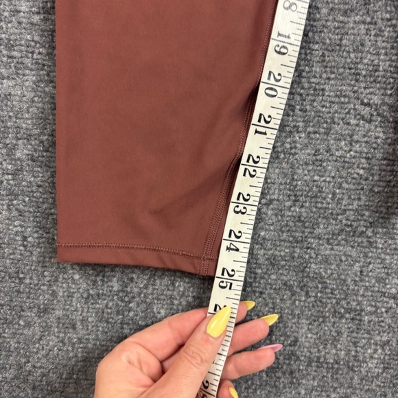 VUORI Womens Burnt Orange Brown Leggings Ribbed waist size: Large - Picture 6 of 9